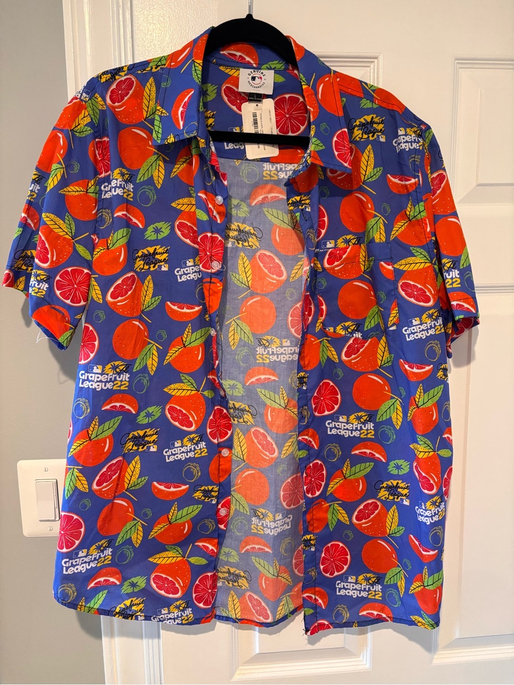 MLB Grapefruit League Button Down Floral Shirt Large Cotton